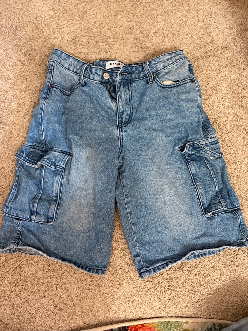 Women’s Light Blue Denim Cargo Shorts from RSQ